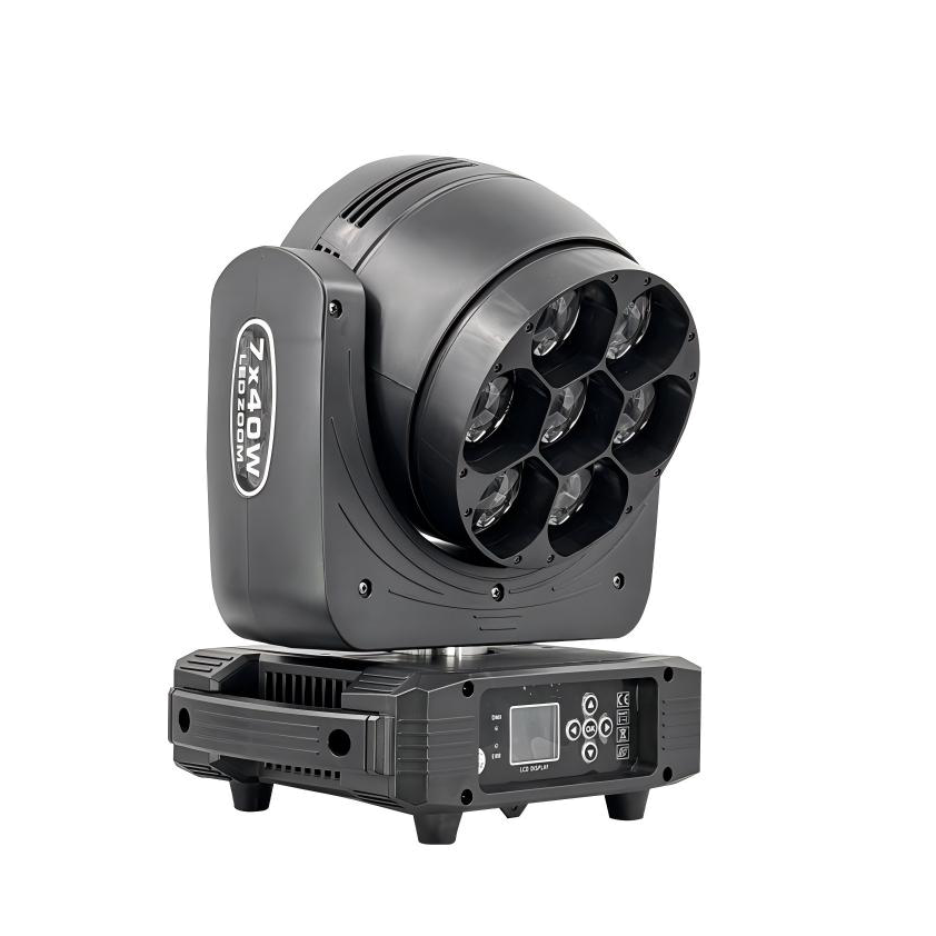 LED7颗40W摇头染色灯   YG-M021